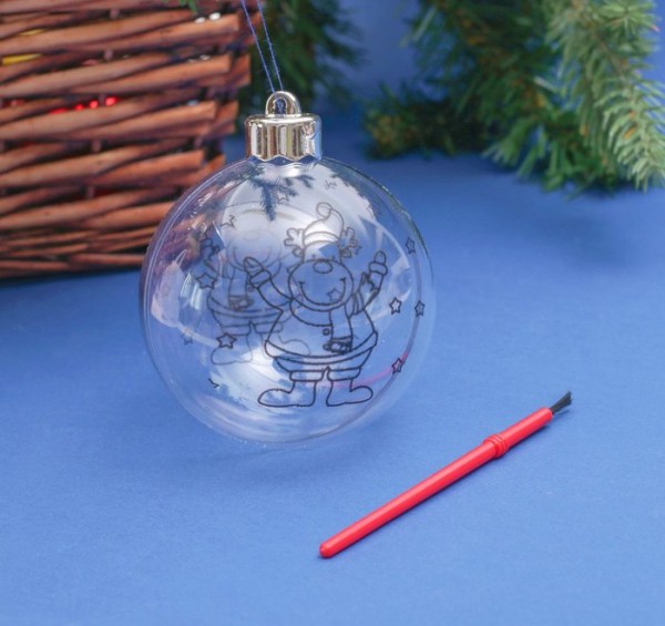 Набор для создания новогоднего украшения "Шар круглый", 1шт., (Артузор, Россия)