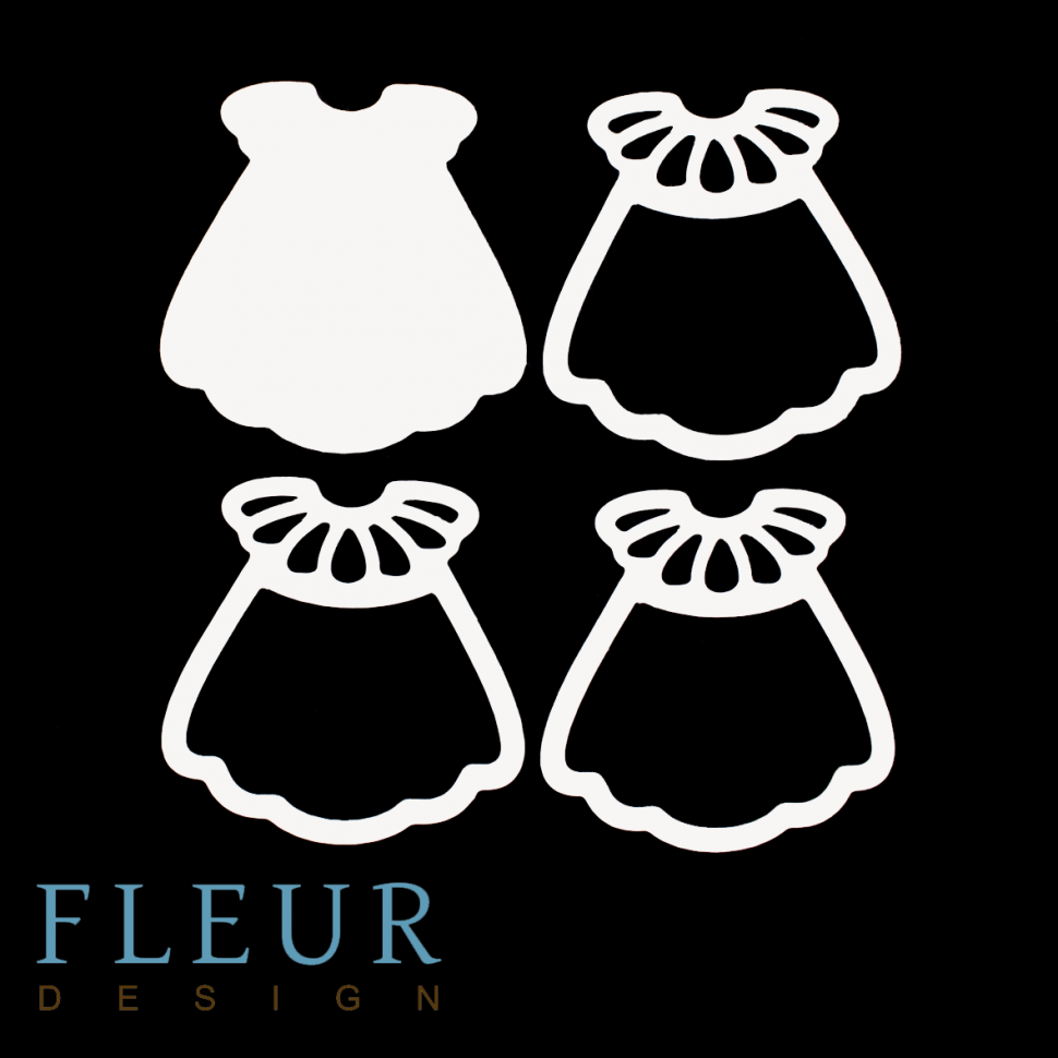 Заготовка из чипборда Шейкер "Платьице с рюшами" (FLEUR design)