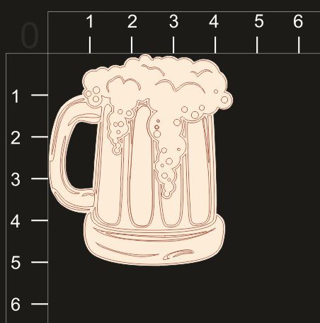 Фигура из чипборда "Кружка пива" (By Mama Yaga, Россия)