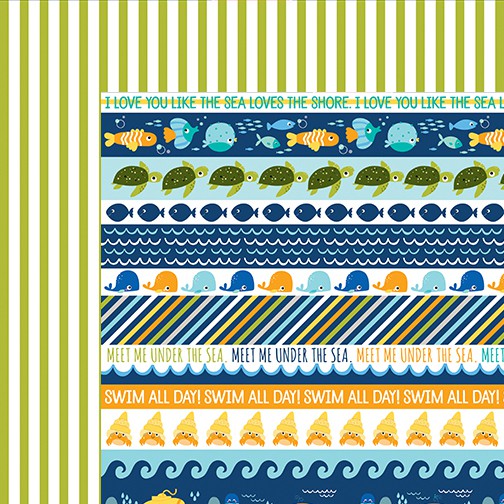 Бумага из коллекции "Secrets of the Sea" Borders-boy (Bella BLVD)