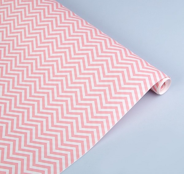 Бумага упаковочная "ЗигЗаг розовый", 1 лист, 100*50 см