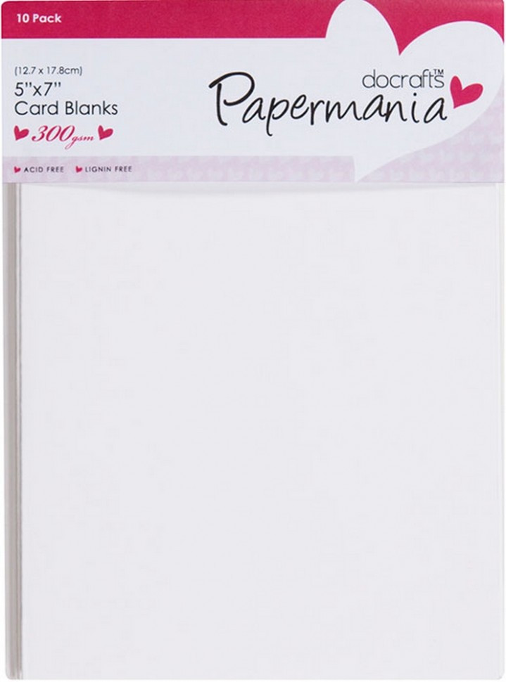 Заготовка для открытки с конвертом, цвет Белый, 12,7*17,8 см, 1 штука (Papermania) 