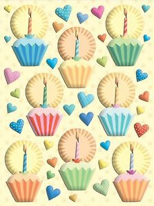 Набор  стикеров (Pillow Stickers) Confetti Cakes & Hearts из коллекции Confetti (K&Company)