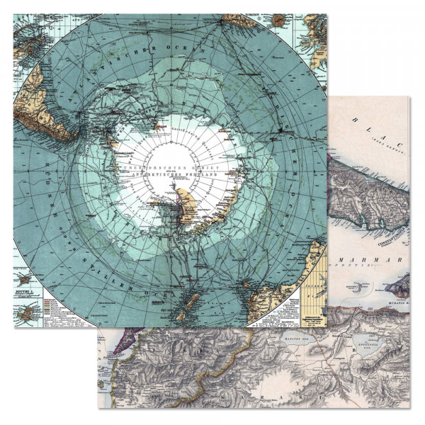 Бумага из коллекции "Фономикс. Карты" Том 2, номер 9  (ScrapMania)