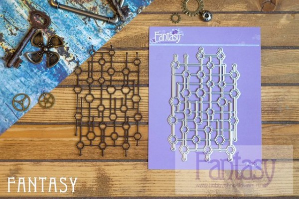 Нож фоновый для вырубки "Решетка с шестигранником" (Fantasy, Россия)