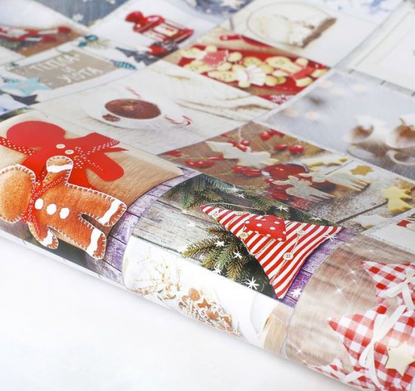 Бумага упаковочная глянцевая "Тепла и уюта", 1 лист 70*100 см