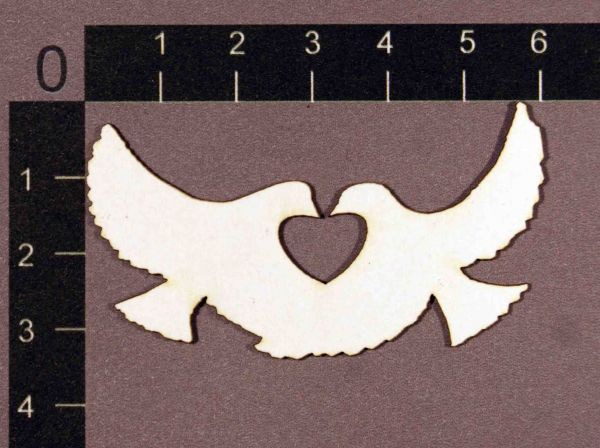 Фигурка из чипборда "Голубки"(By Mama Yaga, Россия) 