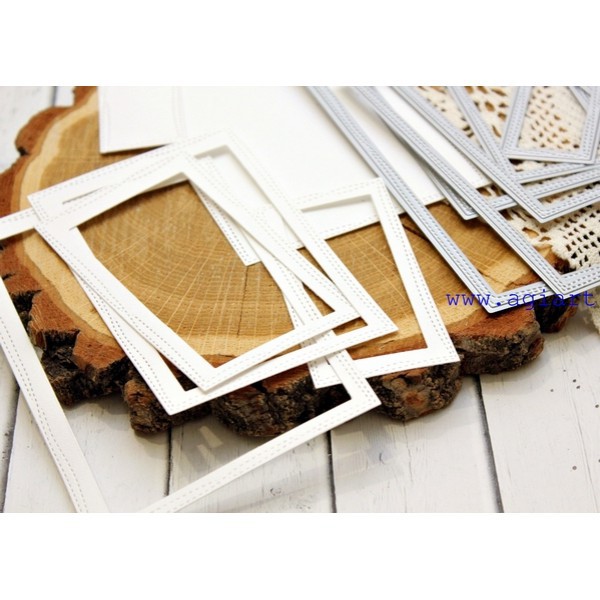 Набор ножей для вырубки "Прямоугольники с изогнутой прострочкой", 6 шт. (Agiart, Россия)