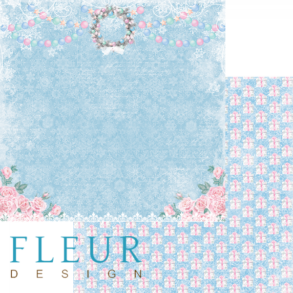 Бумага из коллекции Новогодняя сказка "Рождественский бал" (FLEUR design)