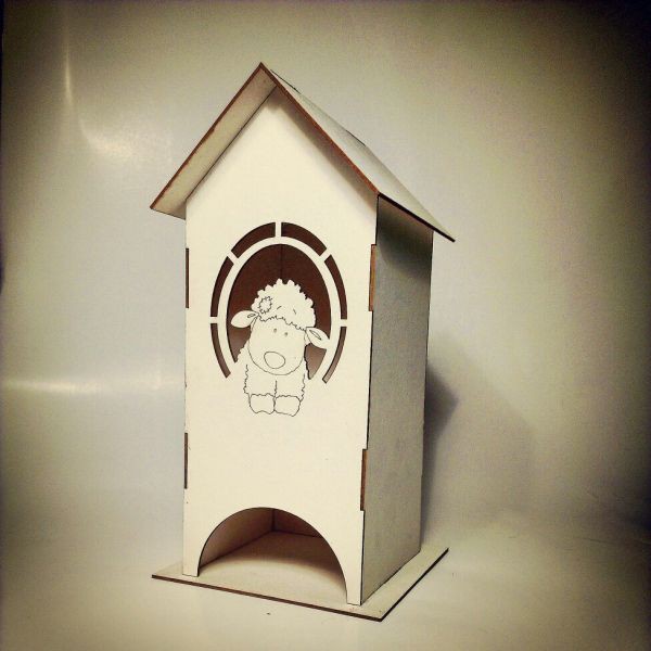 Чайный домик с вырезом "овечка", высота 21 см (byMamaYaga) 
