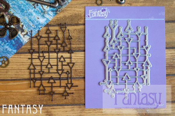 Нож фоновый для вырубки "Решетка с треугольниками" (Fantasy, Россия)