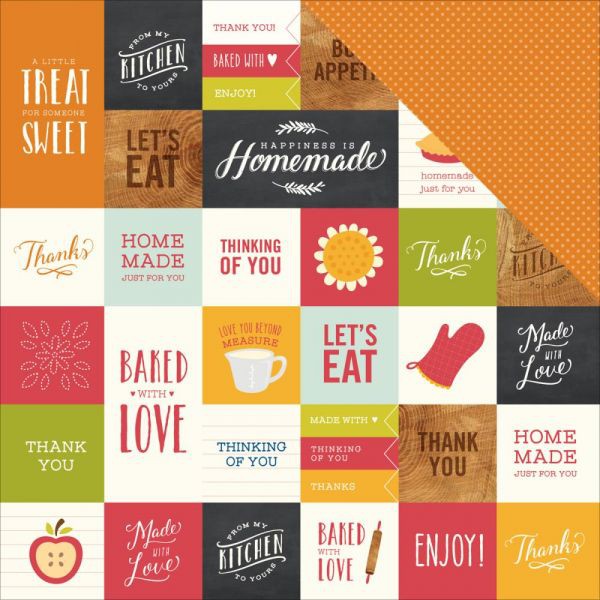 Бумага из коллекции Harvest "From My Kithen To Yours" (для разрезания) (Pebbles)  