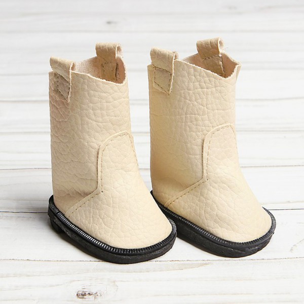 Сапоги для кукол из кожезаменителя, 75 мм, цвет Молочный