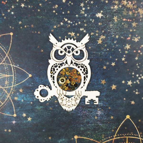 Набор фигур из чипборда Шейкер "Филин" (Craftstory, Россия)