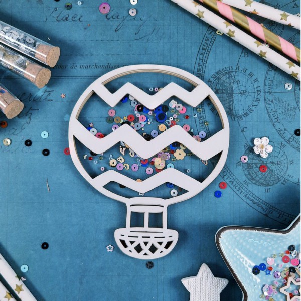 Набор фигур из чипборда Шейкер "Воздушный шар" (большой/малый) (Craftstory, Россия) 