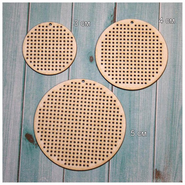 Заготовка для вышивки из чипборда Круг, размеры разные 