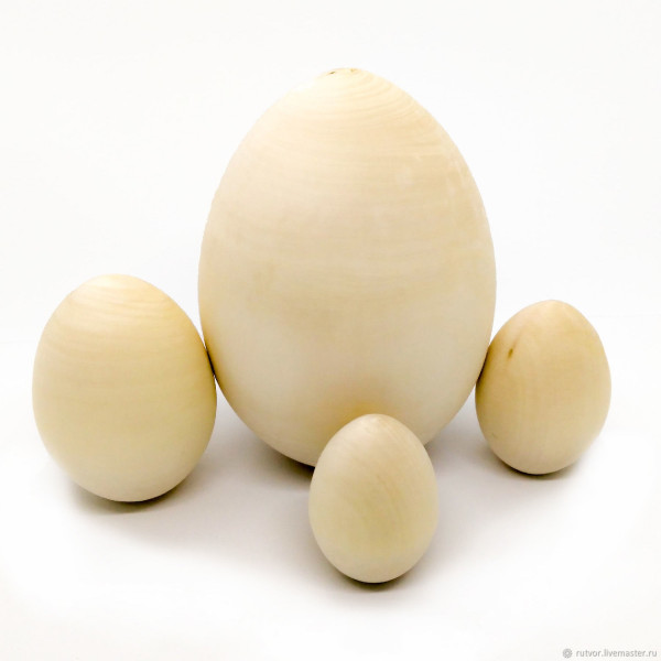 Деревянная заготовка "Яйцо", 45*35мм, массив