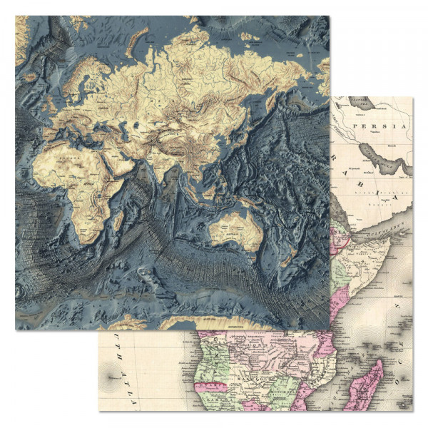 Бумага из коллекции "Фономикс. Карты" Том 2, номер 11  (ScrapMania)