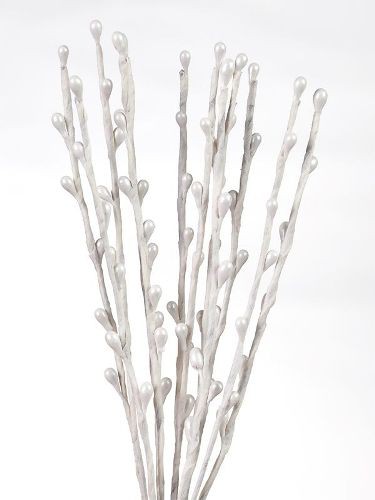 Веточки с ягодками, цвет Белый, 20 см, 12 шт (Hobby & You)