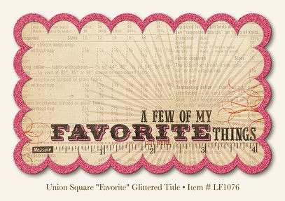 Тэг с глиттером "Некоторые из моих любимых вещей" (MME)  