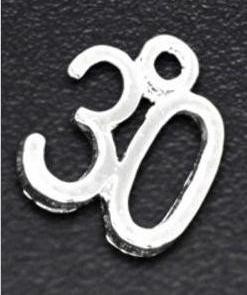 Подвеска металлическая "Памятные цифры-30", цвет Серебро, 1 шт.