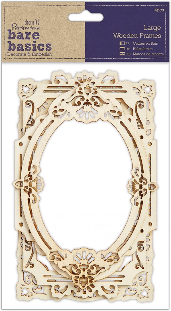 Набор деревянных элементов "Деревянные рамки большие", 4 штук (Papermania)