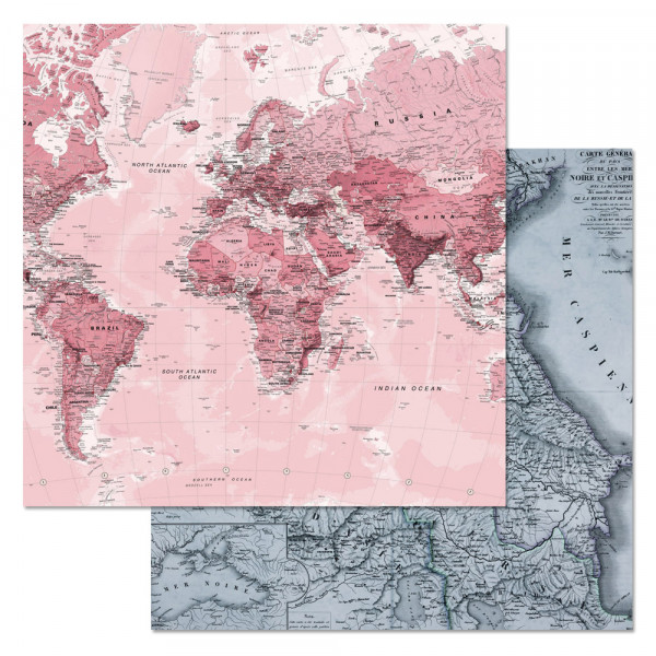Бумага из коллекции "Фономикс. Карты" Том 2, номер 12  (ScrapMania)