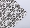 Бумага упаковочная глянцевая "Вензель" (черно-белый), 1 лист 70*100 см