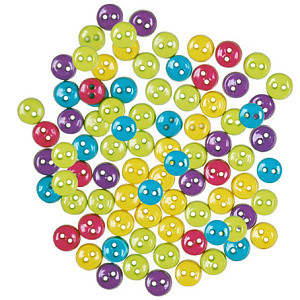 Набор мини-пуговиц "Веселое ассорти" (Fun), 6 мм, 75 шт.  (Favorite Findings)