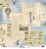 Набор бумаги из коллекции "Путешествие во времени", 10 листов (Mona design)
