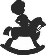 Фигурка из чипборда "Мальчик на лошадке", коллекция "Дети" (By Mama Yaga, Россия) 