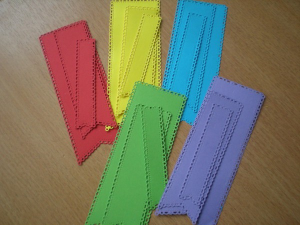 Набор вырубок из картона "Флаги", 3 штуки, цвет Фиолетовый