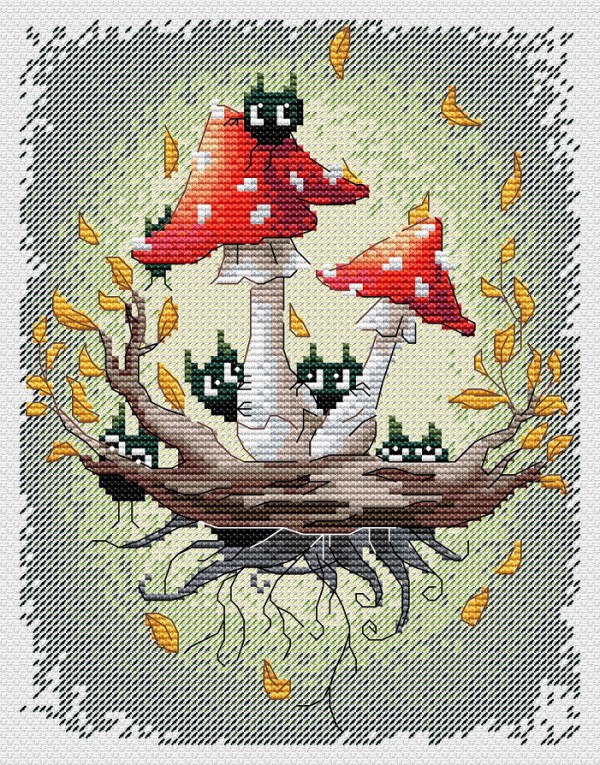 Набор для вышивки на канве Aida "Мы здесь" (М.П. Студия, "Жар-птица")