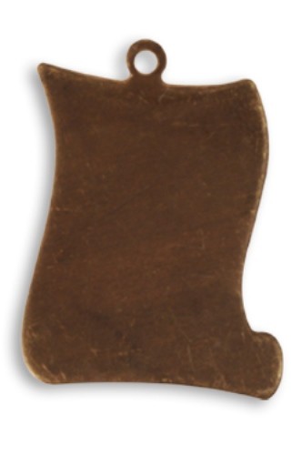 Металлическая заготовка-бланк "Маленький свиток" 24*16,5 мм (Vintaj)  