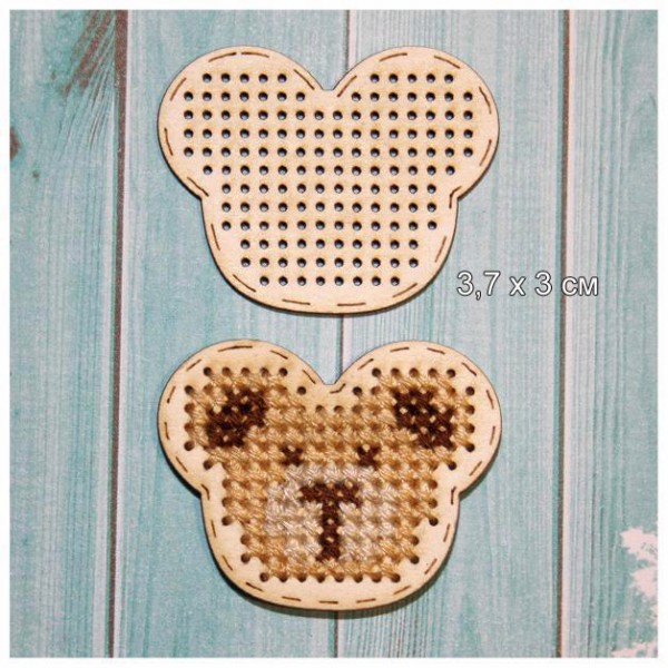 Заготовка для вышивки из чипборда Мишка