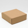 Складная коробка из рифленого картона, цвет Крафт, 21*21*7 см (АртУзор)