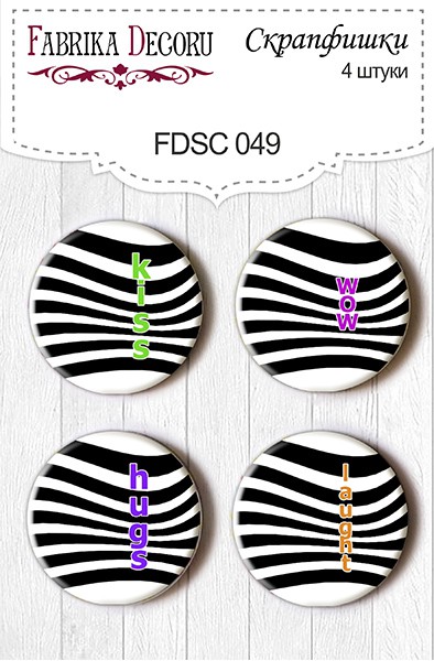 Набор скрап-фишек #49, 4 штуки (Фабрика декору, Украина)