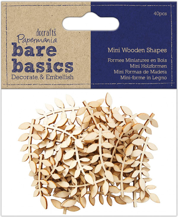 Набор деревянных элементов "Виноградные листья", 2 штуки (Papermania)