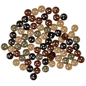 Набор мини-пуговиц "Натура" (Nature), 6 мм, 75 шт.  (Favorite Findings)