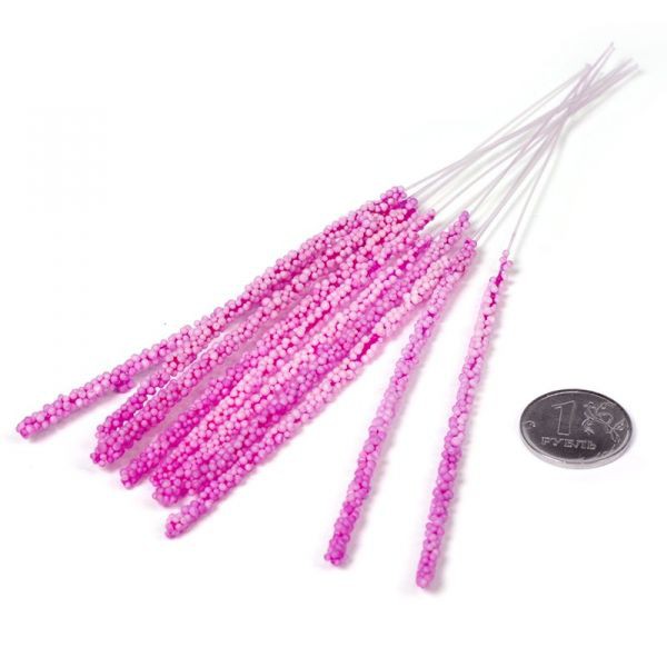 Пестик для цветов, длина 90 мм, цвет Розовый, 1шт. 