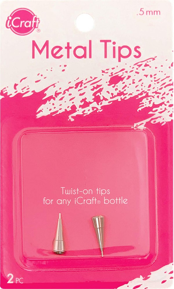 Наконечник металлический для супер-клея Ultra Bond, размер 0.5 мм, набор из 2 шт./ 1 шт. по выбору  (iCraft, США) 