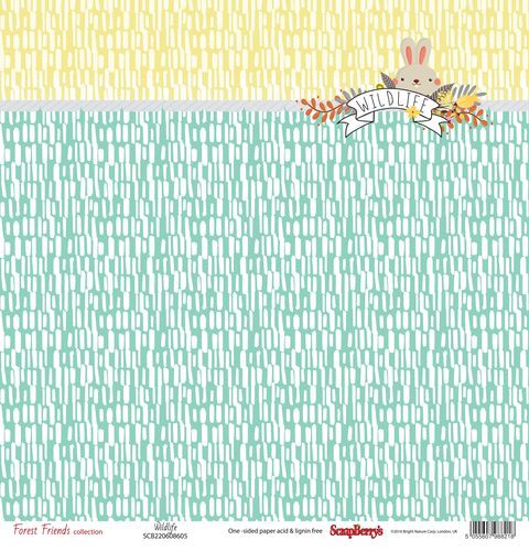 Бумага из коллекции "Лес чудес" Пушистый друг (Scrapberry's)