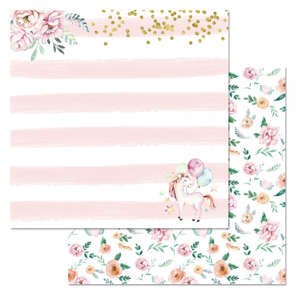 Бумага из коллекции "Розовые грезы" Мечты единорогов (ScrapMania)