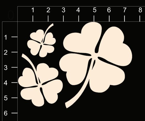 Набор чипборда "Листья клевера" (By Mama Yaga, Россия)  