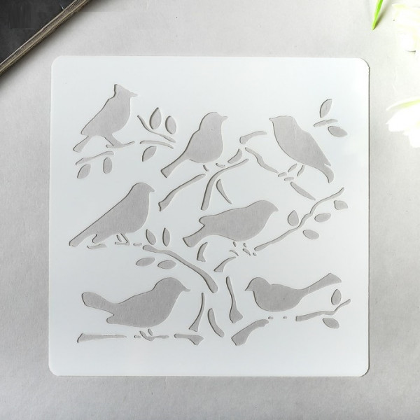 Трафарет "Птицы на ветках" (Артузор, Россия)