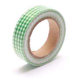 Тканевый скотч "Зеленая клетка", 4 метра (Scrapberry's)