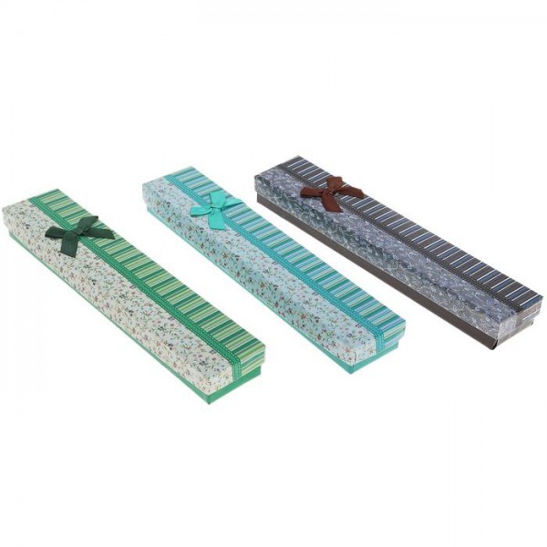 Коробочка подарочная "Полосатая полянка", 21*4*2,3 см