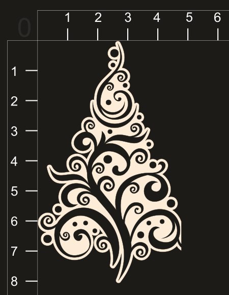 Фигурка из чипборда "Ёлочка узорная" (By Mama Yaga, Россия) 