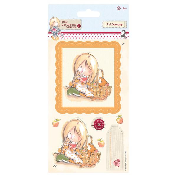 Мини-набор высечек для создания 3D-аппликаций "Яблоки" из коллекции Tilly Daydreams (Docrafts)