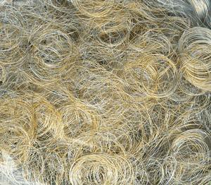 Волосы синтетические для куклы, цвет Серебристый/Золотистый, 17 гр (Rayher)